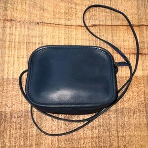 Vintage Coach Hadley Navy Blue Leather Bag